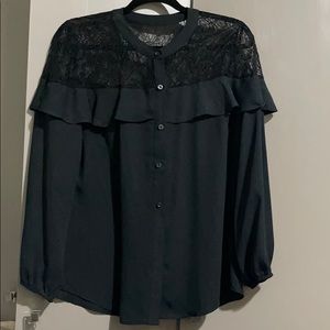 New York and company soho collection black blouse